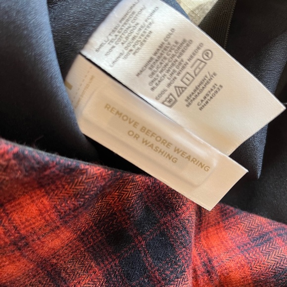 Loft Orange and Navy Plaid Mini Skirt - Picture 7 of 9